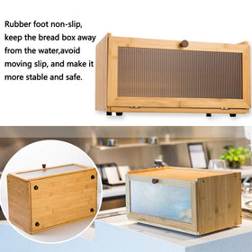 ETMI bread box with window lets you check contents at a glance