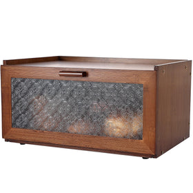 ETMI Vintage Bread Box with transparent door displays contents and helps keep bread fresh