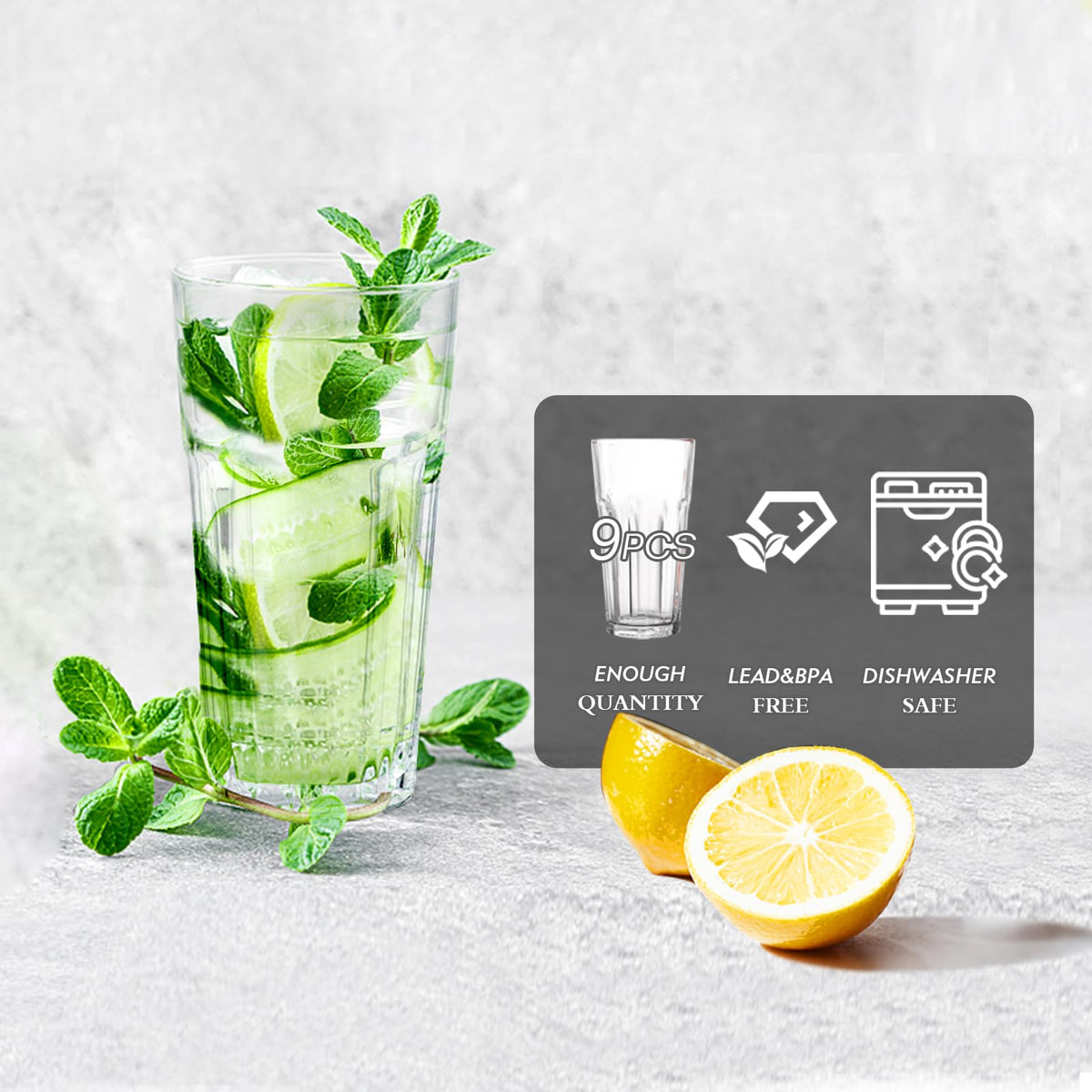 Etolies dishwasher-safe glassware for easy cleaning after everyday use.