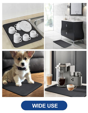 Etomiel mat suits coffee station, protecting surfaces around the machine