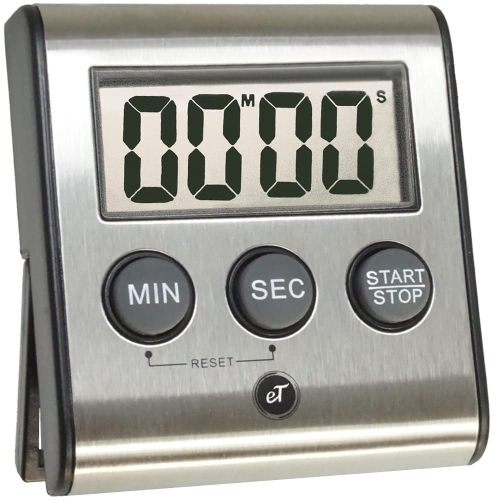 eTradewinds eT-23 timer with magnetic back keeps timing hands-free on metal surfaces