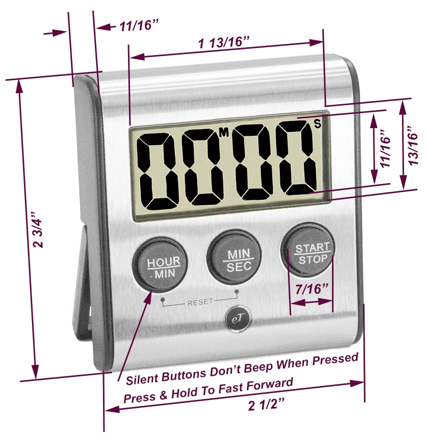 eTradewinds eT-78 timer volume switch offering mute, soft, or loud alarms