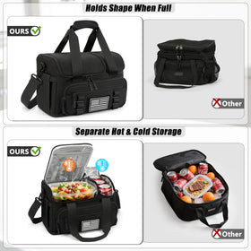 ETRONIK Lunch Bag interior features leakproof liner to prevent spills.