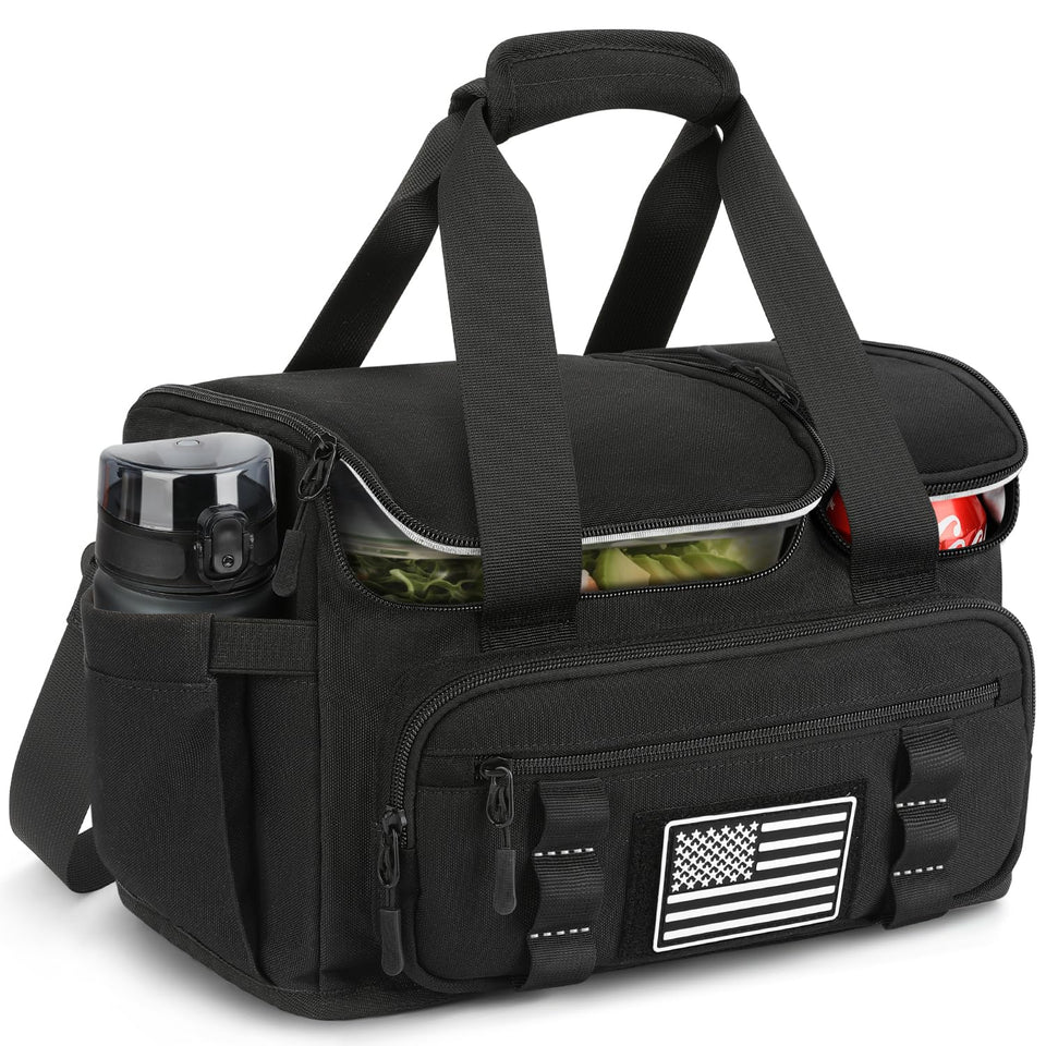 ETRONIK Tactical Lunch Bag exterior showing 15L capacity for three meals.