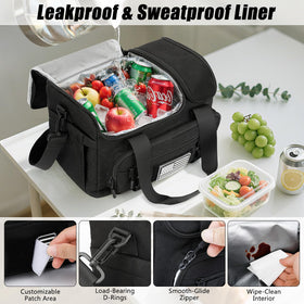 ETRONIK multiple pockets help organize meals, snacks, and utensils