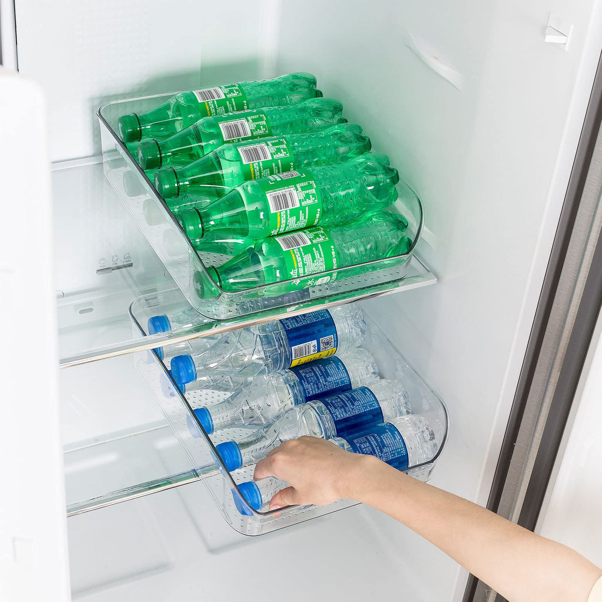 Ettori pantry storage bin provides visibility and accessible pantry organization.