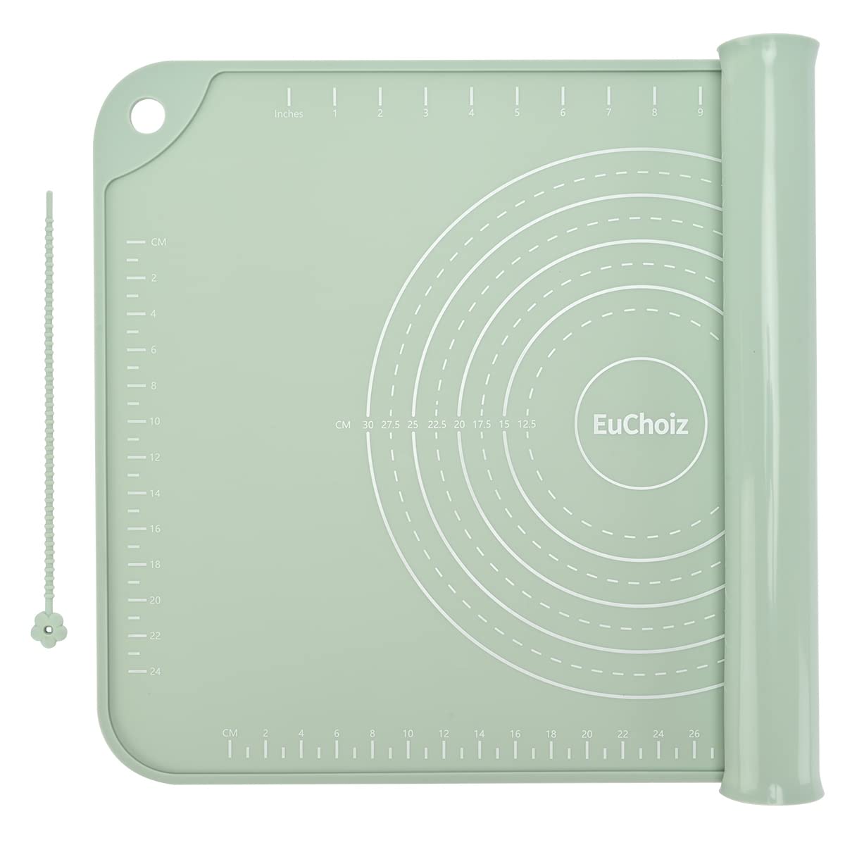 EuChoiz silicone pastry mat top view for large-dough projects and easy rolling
