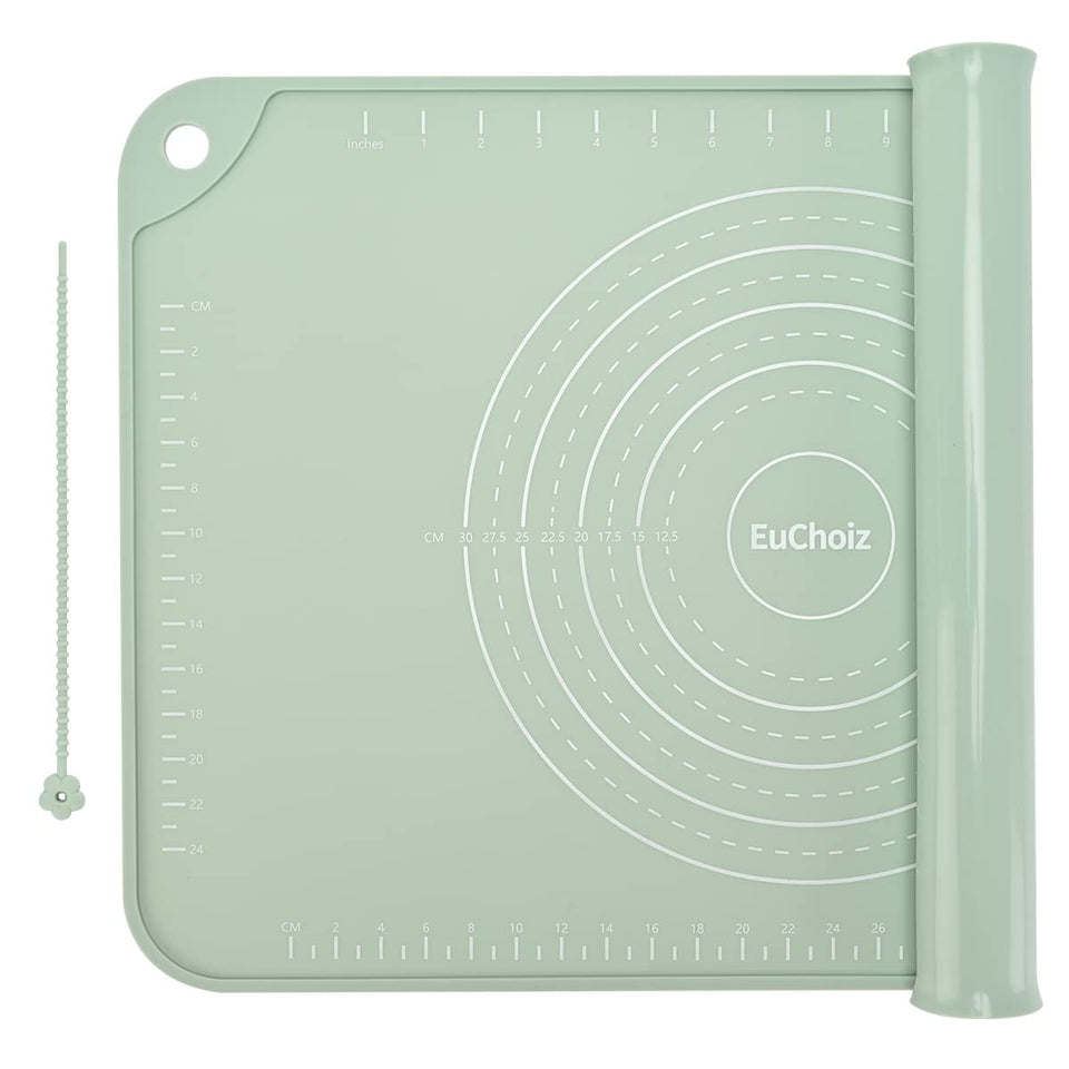 EuChoiz silicone pastry mat top view for large-dough projects and easy rolling