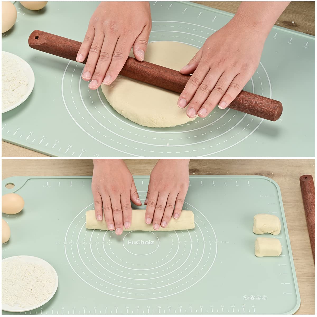 EuChoiz BPA-free silicone surface suggests safe, durable nonstick use