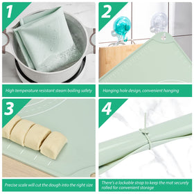 EuChoiz mat provides ample kneading space for dough and pastry prep