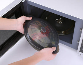 EuChoiz steamer bowl with lid shows secure lid for even steaming.