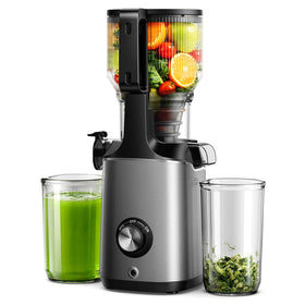 EUHOMY cold press juicer with large feed chute for juicing whole fruits efficiently
