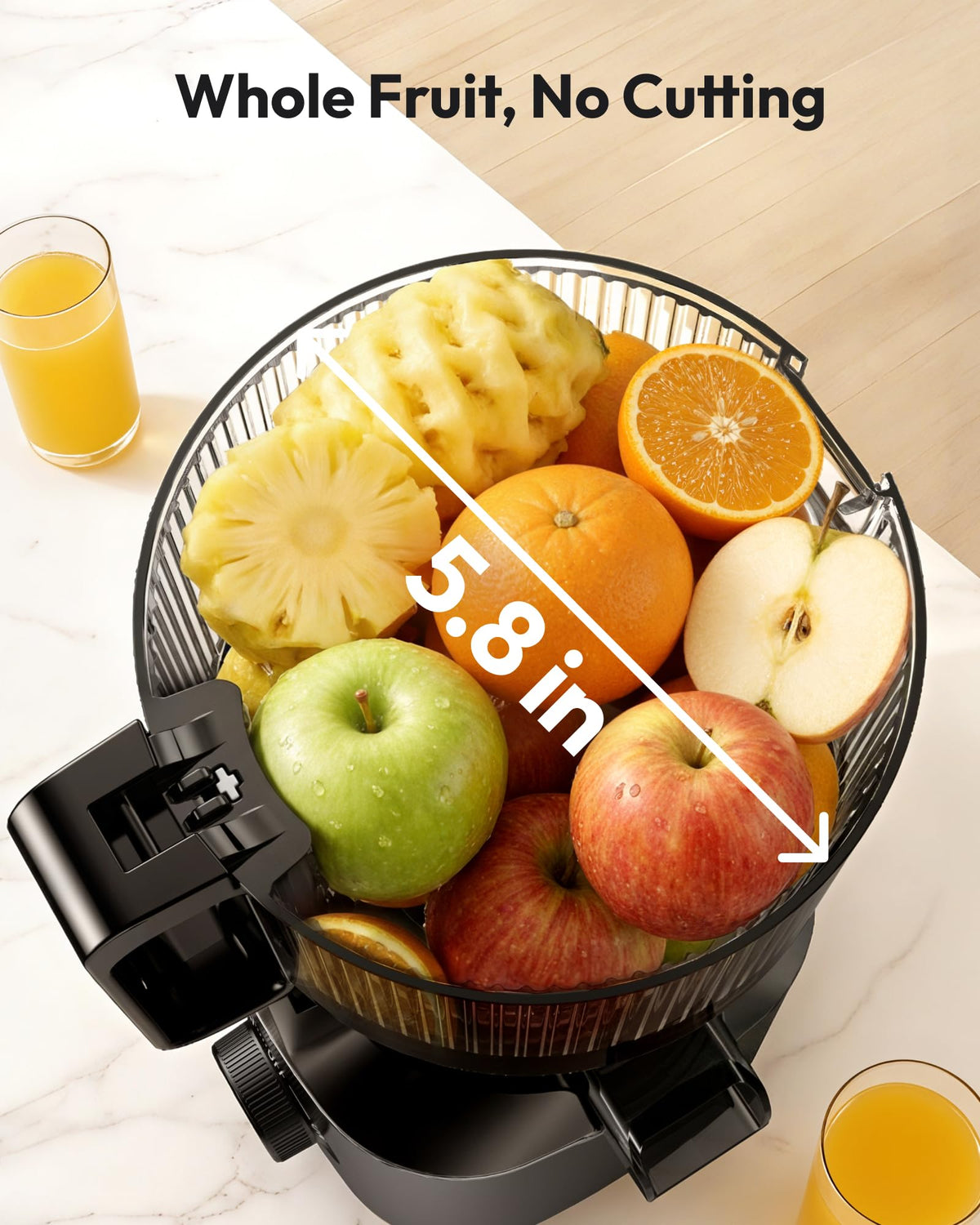 EUHOMY slow-masticating juicer emphasizing gentle extraction for richer, fresher juice