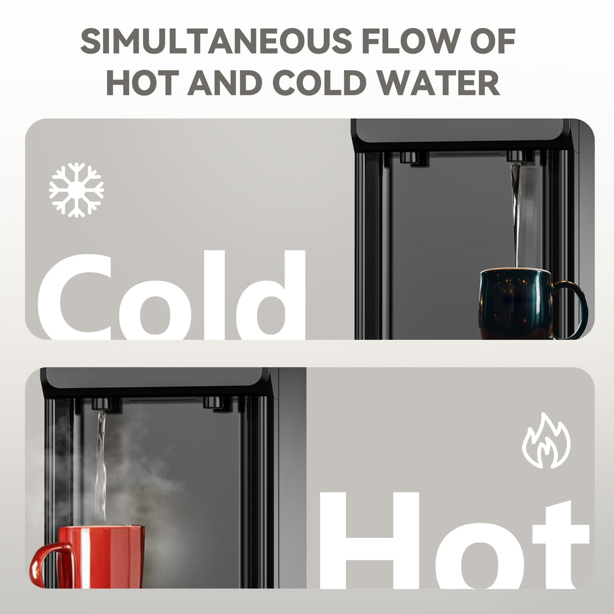 EUHOMY cold water spout delivers refreshing water quickly