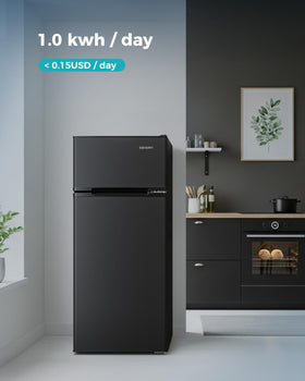 EUHOMY mini fridge with freezer ideal for dorms bedrooms and offices