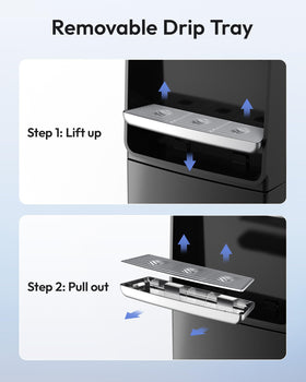 Euhomy removable drip tray and adjustable feet support versatile setup.