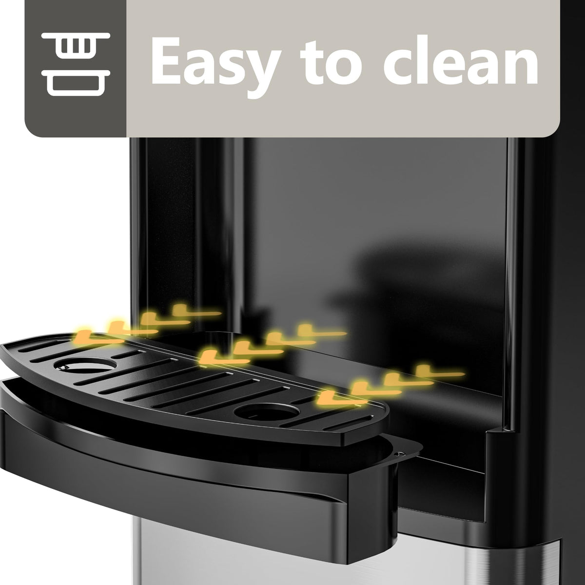 EUHOMY removable top lid for easy cleaning and maintenance