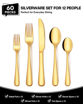 EUIRIO gold salad forks add refined flair to shared meals.