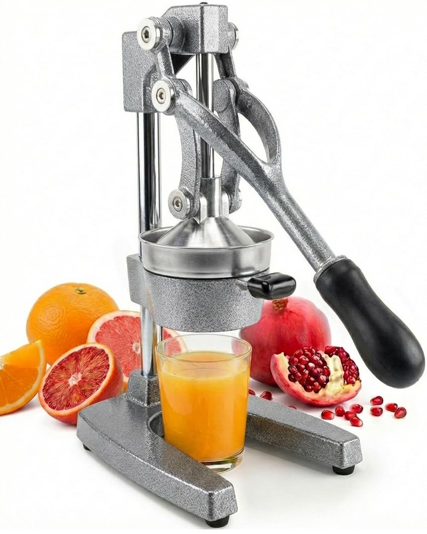 Eurolux cast iron juicer body shown front view for heavy-duty use.