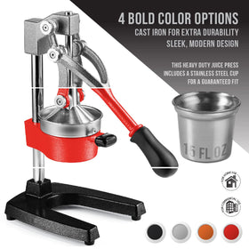 Eurolux juicer with suction feet keeps steady during use.