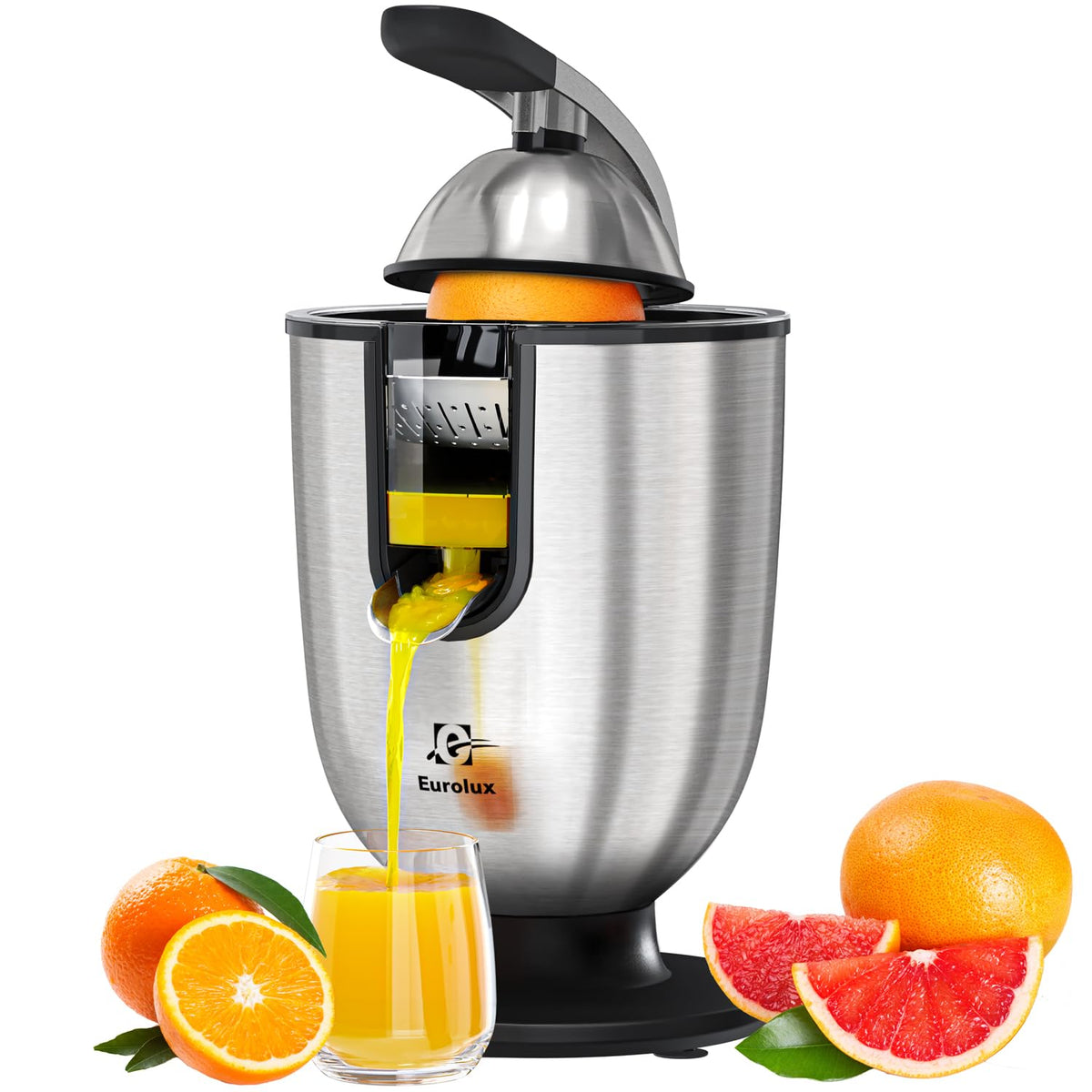 Eurolux auto shutoff feature helps prevent over-juicing during multitasking.