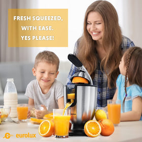Eurolux juicer in morning ritual context for fresh juice anytime.