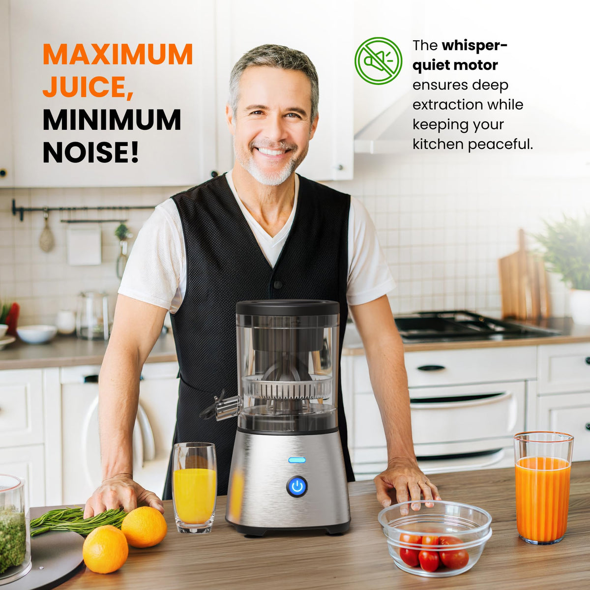 Eurolux ideal for oranges, lemons, and limes with efficient extraction.