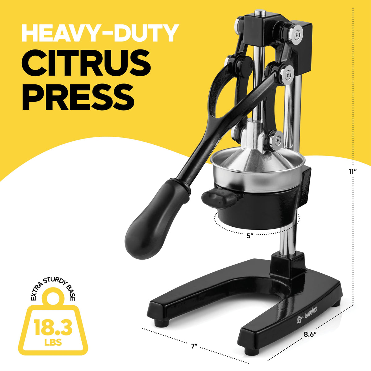 Eurolux juicer designed for commercial-grade performance and reliability.