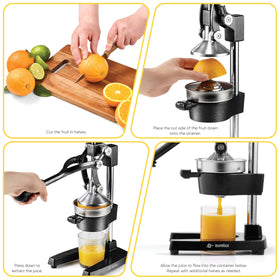 Eurolux juicer easy-clean design supports quick maintenance.