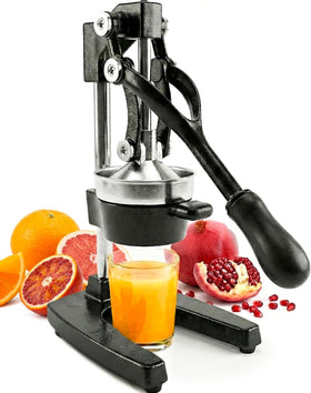 Eurolux juicer with face-down citrus in bowl for fresh juice.