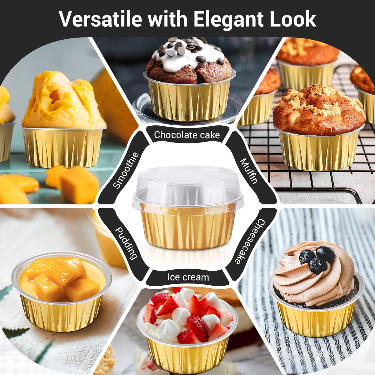 EUSOAR party-favor foil cups elevate celebration presentation