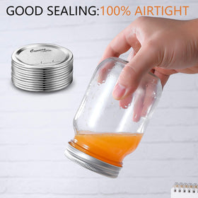 EvaHab anti-rust metal lids replace disposable lids for durable canning reuse.