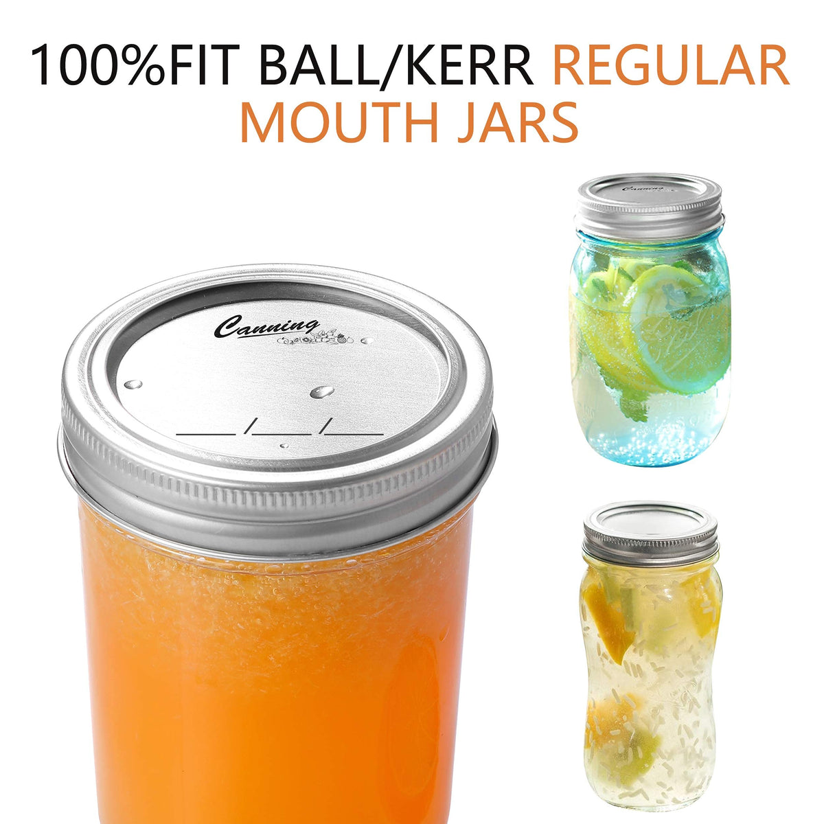 EvaHab BPA-free silicone seals ensure safe, food-grade storage in regular-mouth jars.