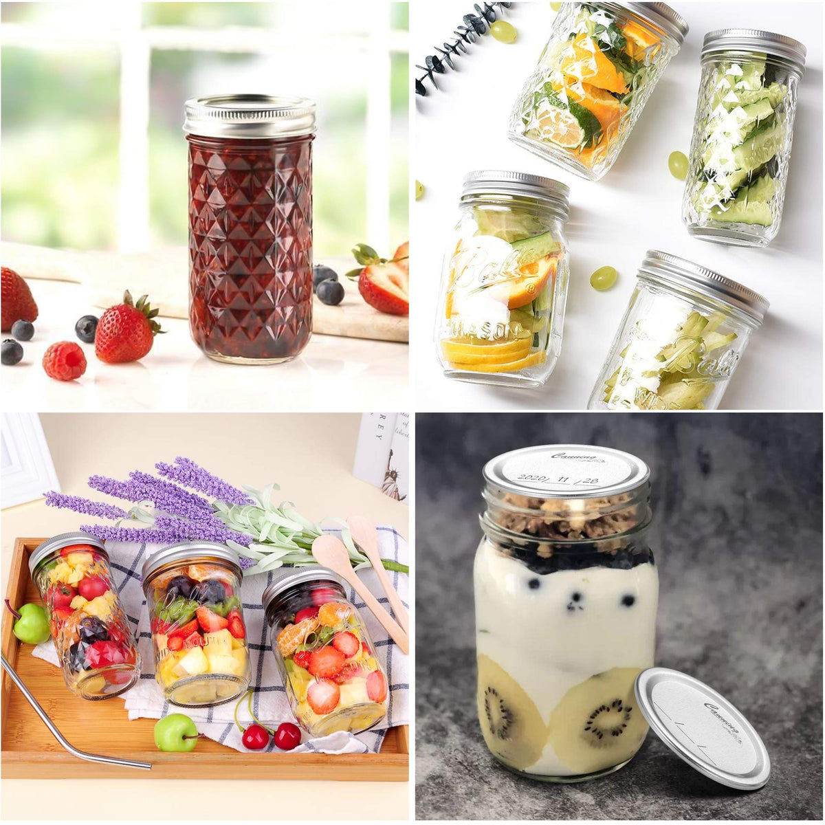 EvaHab durable-lids ensure a reliable fit on regular-mouth jars across Ball and Kerr brands.