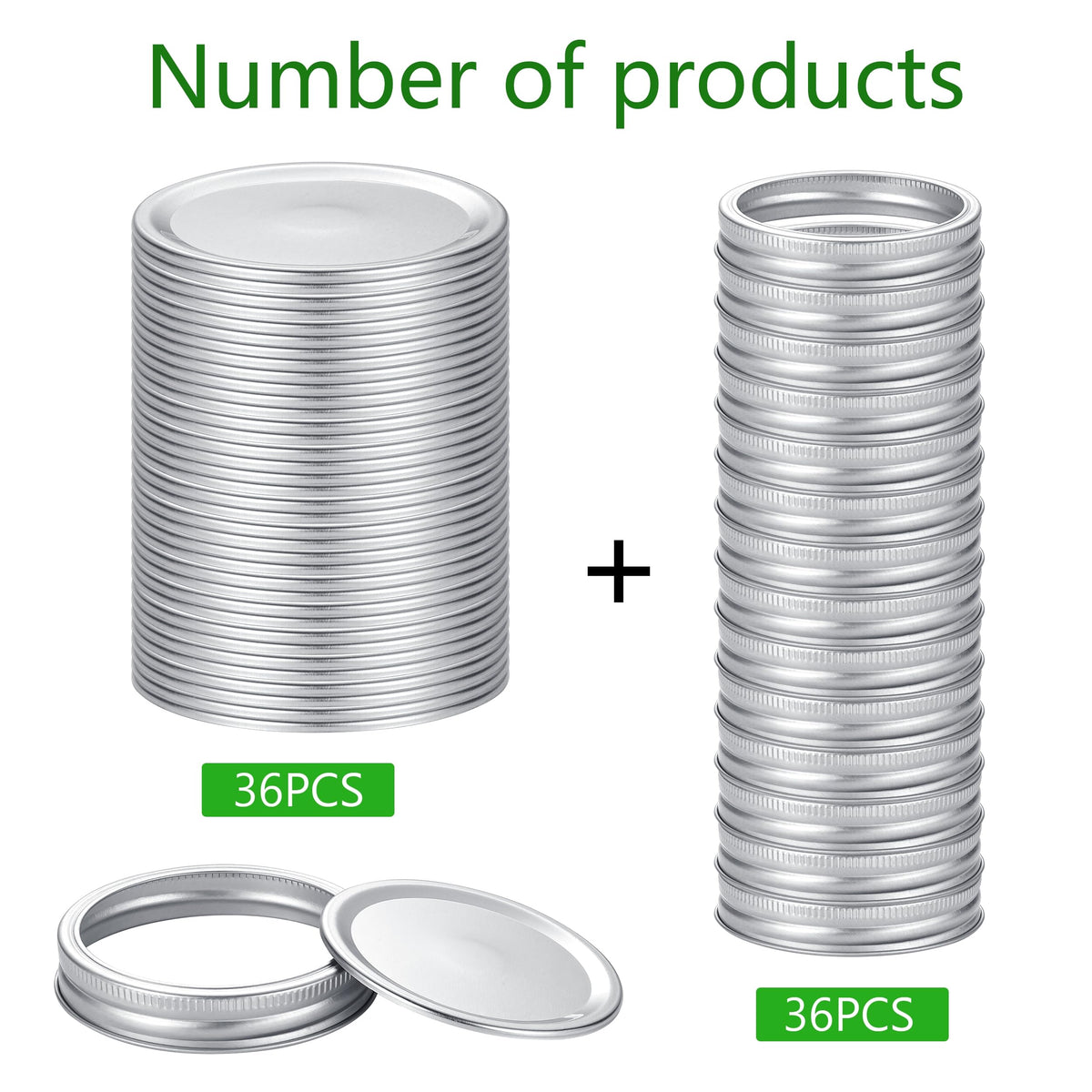 EvaHab split-type metal lids provide reliable sealing for wide-mouth jars.
