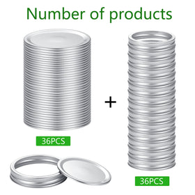 EvaHab split-type metal lids provide reliable sealing for wide-mouth jars.
