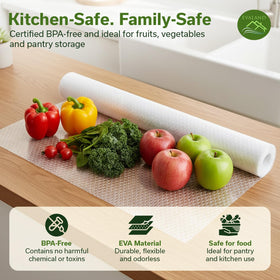 EVALAND bathroom cabinet liner is BPA-free and safe.