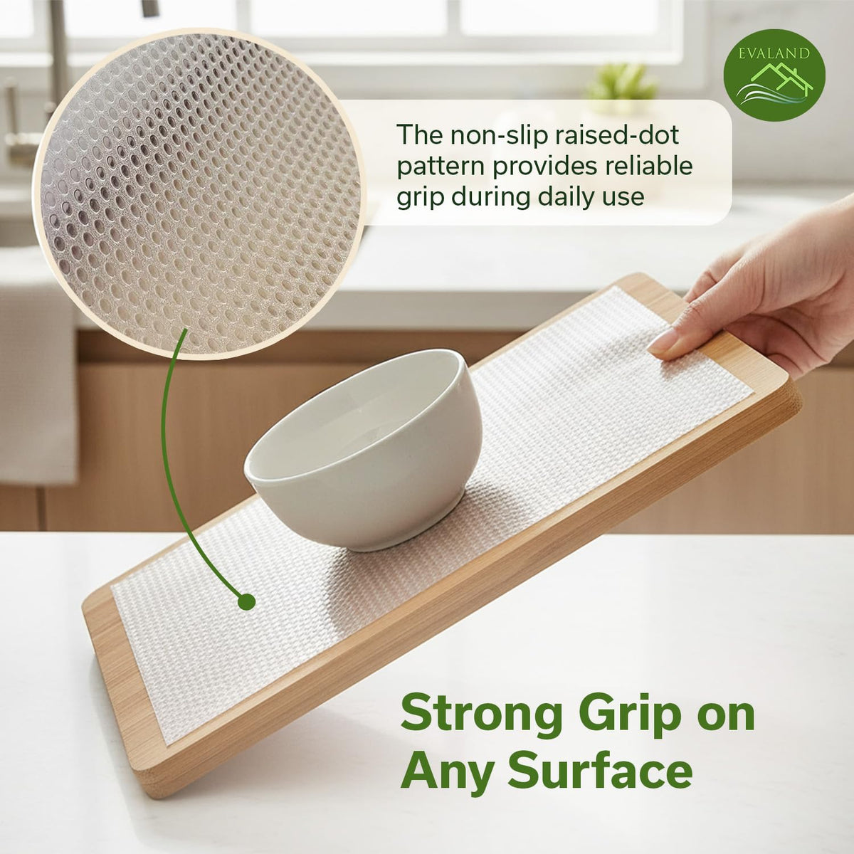 Evaland kitchen cabinet mat provides durable, reusable protection