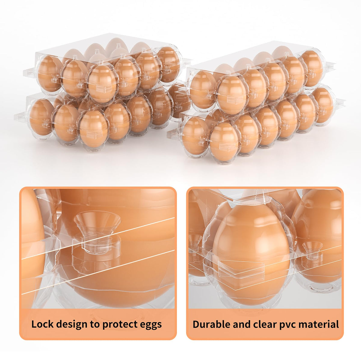 EVANCENT carton display offers clear visibility for farm-fresh eggs.
