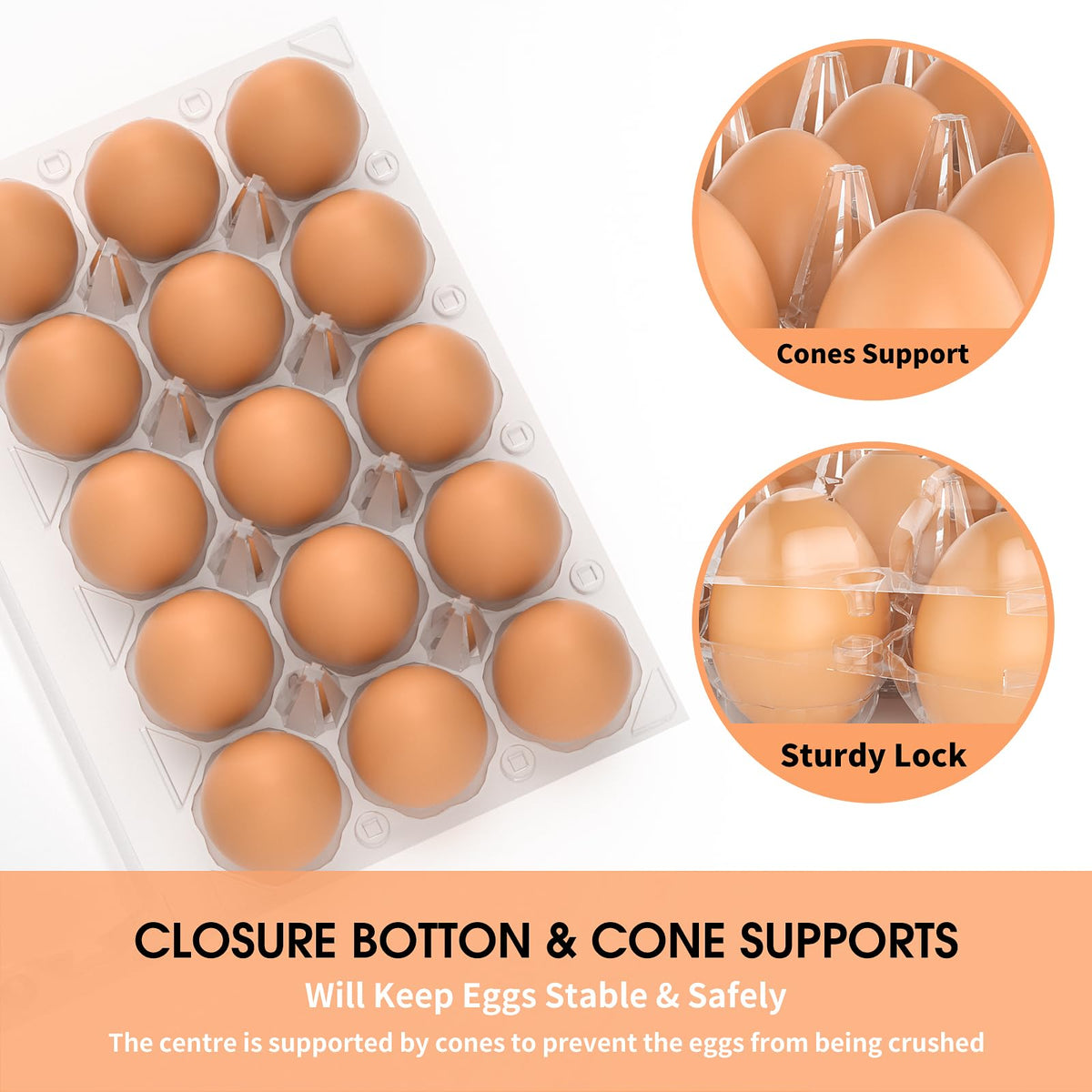 EVANCENT reusable egg holder helps reduce waste with durable recycled PET.
