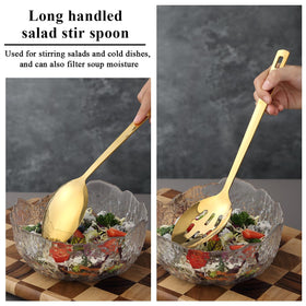 Evanda Gold utensils with ergonomic handle for comfortable grip