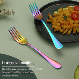 Evanda Rainbow fork collection for table settings, versatile for formal and casual meals.