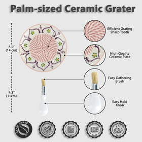 Dishwasher-safe EVANILIFE ceramic grater plate for simple cleanup after cooking