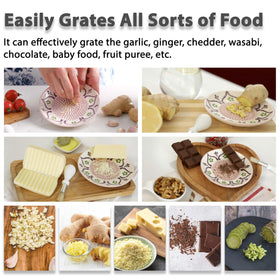 Gourmet-friendly EVANILIFE ceramic plate for grating ginger cheese and more