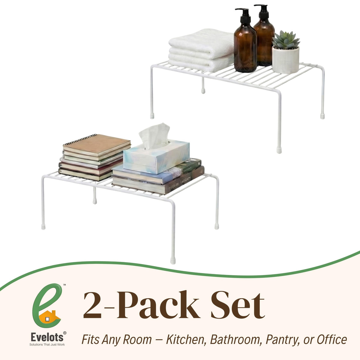 Evelots countertop kitchen organizer ideal for coffee and tea storage.