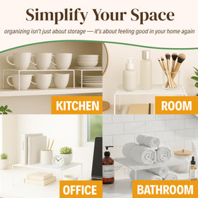 Evelots drawer divider solution for tidy shelves.