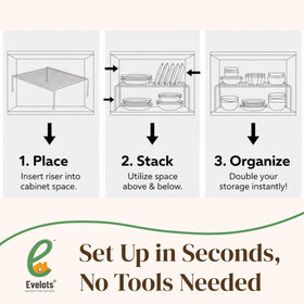 Evelots fridge freezer storage organizer keeps bottles neatly separated.