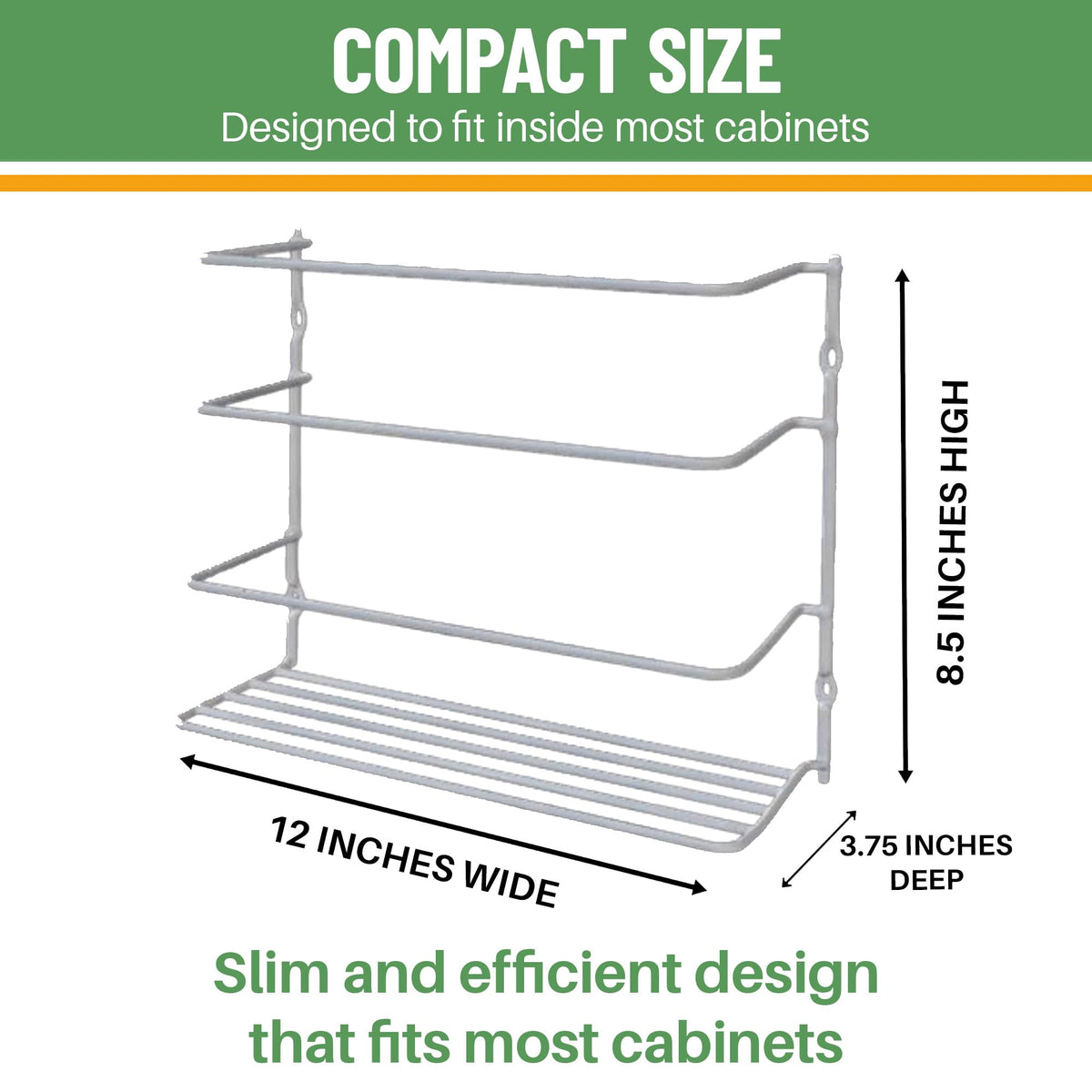 Evelots compact design fits small spaces in kitchens and RVs.