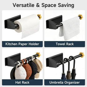 Compact magnetic towel holder saving counter space