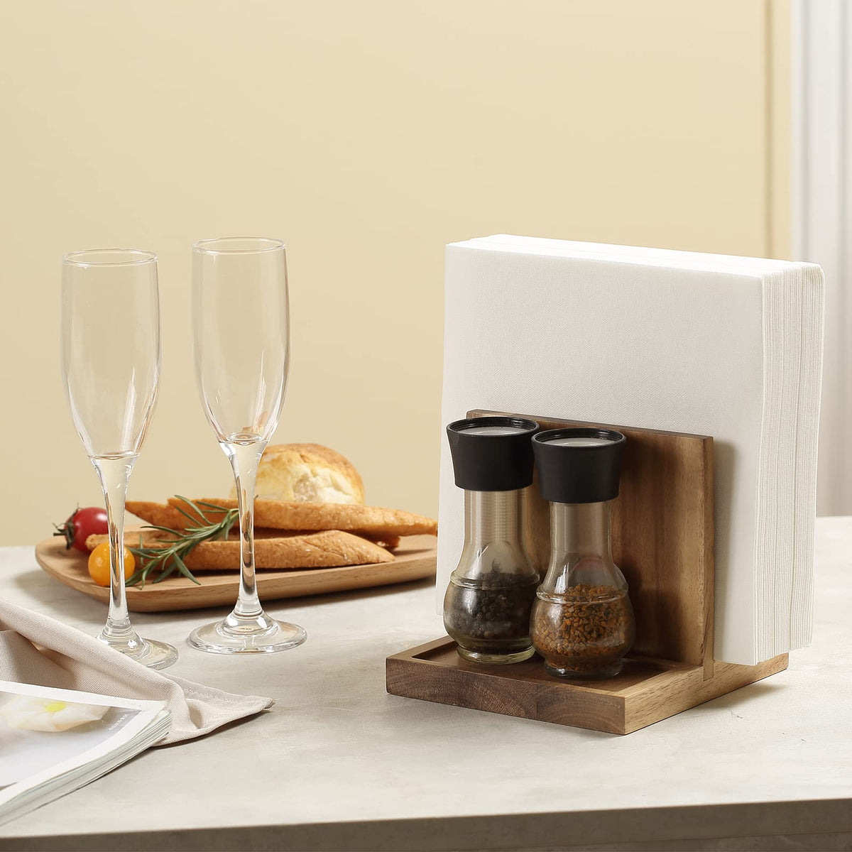 EverBBKing napkin holder on table ready for daily meals.